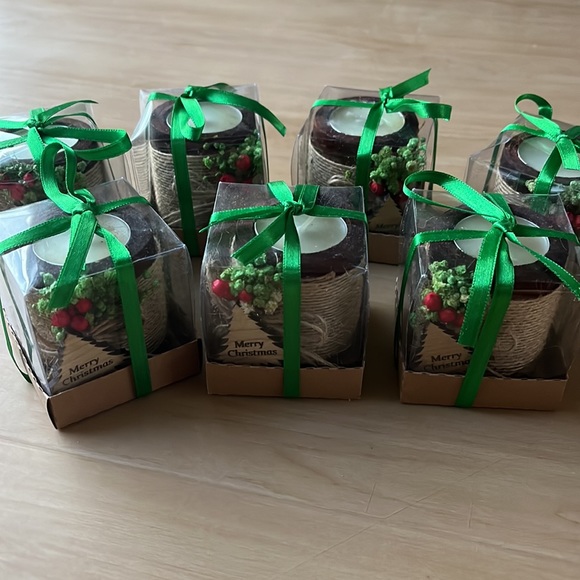 *NWT BUNDLE OF 7 HOMEMADE TEA CANDLE HOLIDAY GIFT BOXED W/RIBBON - Picture 6 of 10